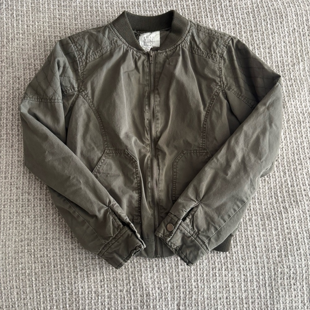 Olive Green Bomber Jacket